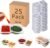 25 Set Reusable Snack Containers with Lids,New Snack Containers,Snackle Box Container Portion Control,Snack Pack Containers for On-the-Go Meals and Camping