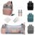 Diaper Bag with Changing Station,Diaper Bag Backpack，7 in 1 Travel Baby Diaper Bag,Mommy Bag With USB Charging Port (Pink-Grey)
