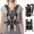 Dog Front Carrier Backpack, Legs Out Secure-Fit Pet Chest Carrier for Small Dogs (6-24 lbs), Adjustable Pet Carriers with Safety Belt, Hands Free Dog Backpack Carriers for Hiking Cycling (M, Black)