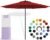 Midtown Umbrellas Push Pop Sunbrella Umbrella 9 Feet Outdoor Umbrella in Red Fabric – Patio Umbrella, Backyard Umbrella, Garden Umbrella, Picnic Table Umbrella & Pool Umbrella – Black Pole