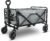 Yesker Foldable Wagon – 220lbs Collapsible Garden Carts with All Terrain Wheels for Outdoor Camping Sports Shopping Gardening – Heavy Duty Portable Utility Trolley (Gray)