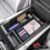 EDBETOS Center Console Organizer Tray Compatible with Nissan Pathfinder Accessories 2022 2023 2024 2025 R53 Interior Secondary Armrest Storage Glove Box Divider ABS Material, Black Trim