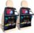 Backseat Car Organizer with Tray, 9 Storage Pockets Back Seat Protector with Foldable Tablet Holder, Waterproof Back of Seat Kick Mats for Kids Adult, Road Trip Essentials Travel 2 Pack, Black