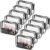 Tbestmax 10 Pcs Clear Cosmetic Bags Small Makeup Bags Portable Waterproof Travel Toiletry Bags Organizer Black, 7.5″x 4.8″x 2.3″