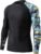 HUGE SPORTS Men’s Rash Guard Long Sleeves UPF 50+ UV Sun Protection Quick Drying Splice Compression Swim Shirts