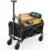 Collapsible Wagon Cart Foldable 220lbs Capacity,Lightweight Portable Beach Wagon, Shopping Carts with Wheels for Grocery,5″ Removable Wheels & Adjustable Camping, Shopping, Beach, Fishing, Garden Cart