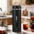 Travel Kettle Small Tea Kettle Coffee Mini Portable Electric Kettle with 4 Temperature Settings, Plug in 304 Stainless Steel Mini Travel Electric Kettle with Auto Shut-off(Black)