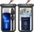 Temdan 2 Pcs Waterproof Phone Pouch, [Up to 10″ Large] Universal IPX8 Waterproof Cell Phone Case Dry Bag with Lanyard for iPhone 16 Pro Max/16E/15/14/13,Galaxy S25 Ultra/S24/S23 for Vacation -Black