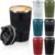 Foaincore 6 Pcs 12 oz Travel Coffee Mug with Lid Leakproof Coffee Tumbler Bulk Insulated Cup Stainless Steel Mug Reusable for Hot Cold Drink Tea (Red,Black,White,Blue,Green,Gray)