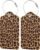 Leopard 2 Pcs Luggage Tags, Privacy Cover Id Label with Stainless Steel Loop and Address Card for Suitcases & Travel Bags