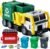 JOYIN Large Friction Powered Garbage Truck Toy Set, Includes Dumpster, Trash Bins, and Learning Cards for Kids, Boy Toys Birthday Gift for Boys Girls Kids Toddler Gift for Christmas