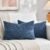 Fancy Homi 2 Packs Dusty Blue Lumbar Decorative Throw Pillow Covers 12×20 Inch for Couch Bed Sofa, Rustic Farmhouse Boho Home Decor, Soft Striped Corduroy Rectangle Accent Cushion Case 30×50 cm
