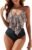 Edelqual Women’s One Piece Tummy Control Swimsuits Full Coverage Swim Bathing Suit Slimming Modest Ruffle Swimwear