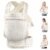 Baby Carrier Newborn to Toddler- Ergonomic,Cozy and Lightweight Infant Carrier for 7-40lbs,3 Carry Positions Newborn Carrier,White Houndstooth