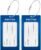 Luggage Tags Metal Suitcase Tags Travel Bag ID Identifier Luggage Tag (2Pack – Blue)