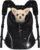 YUDODO Dog Front Carrier Backpack, Adjustable Breathable Pet Carrier for Small Dogs, Ventilated Puppy Back Pack with Safety Belt, Lightweight Doggy Backpack for Hiking Outdoor (Jet Black, M)