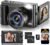 4K Digital Camera for Photography Autofocus, Upgraded 64MP WiFi Vlogging Camera for YouTube with 3″ 180° Flip Screen, 16X Zoom, Compact Travel Cameras for Beginners with 32GB Card, 2 Batteries, Black