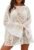 Lilosy Sexy Crochet Sheer Kaftan Caftan Beach Dress Bathing Suit Swim Coverup One Piece