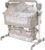 CNCEST Smart Electric Baby Bassinet Bedside Sleeper,Music Play,Automatic Cradle with 3 Speed Timing,5 Speed Wobbling,Portable Baby Bed Height Adjustable Crib,Nets+Mattresses