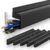 YECAYE 94.2in Cable Management, Cable Organizer,Adhesive Mount Cord Organizer for Desk, Cord Organizer, No-Drill Desk Wire Management for Home Office, Baby proofing, Black