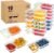 MACTANO 9 OZ Reusable Snack Containers with Lids, New Double Compartment Condiment Snack Pack Containers 10 Sets