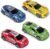 7 Inch Friction Powered Car Toys Set 4 Pack Push and Go Pull Back Race Trucks Toy Cars for Toddlers 3 4 5 6 Year Old Boys Girls Kids Birthday Gifts