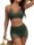 Blooming Jelly Womens High Wasited Bikini Sets Tummy Control Swimsuits Curvy Mesh Swim Skirt