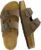 CUSHIONAIRE Lane Cork Footbed Sandals for Women – Comfortable Double Buckle Slip-On with Genuine Suede Footbed & Arch Support Slides for Women Footwear